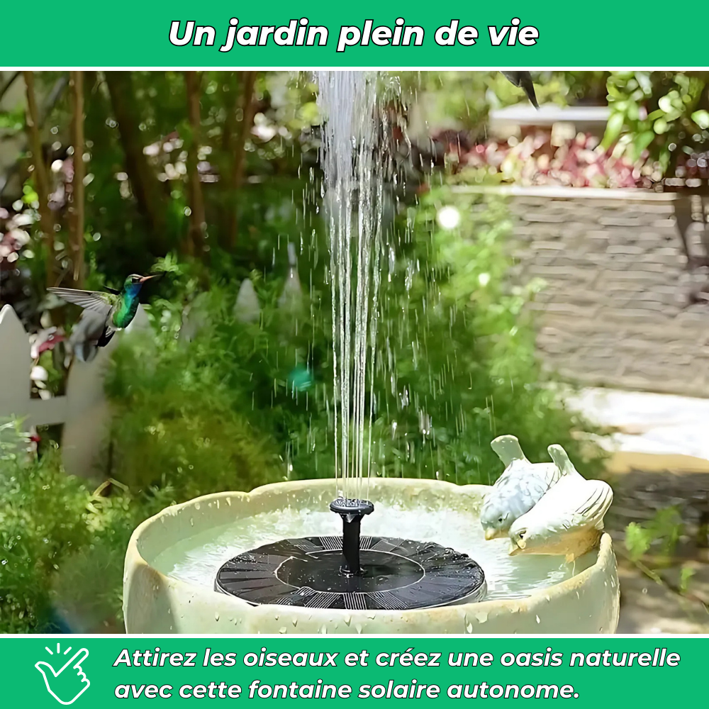 Mini Fontaine Solaire Autonome – Embellit et Dynamise Votre Jardin en un Instant