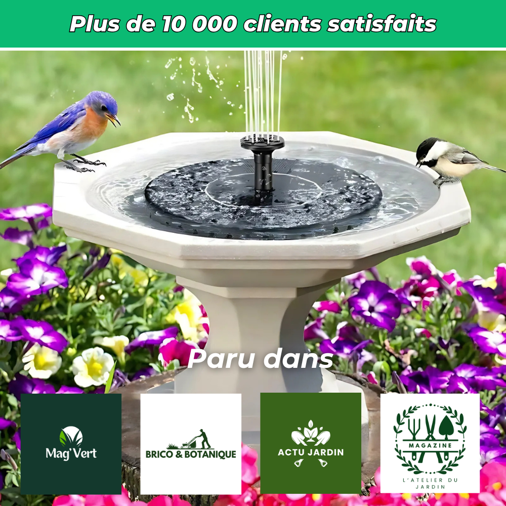 Mini Fontaine Solaire Autonome – Embellit et Dynamise Votre Jardin en un Instant