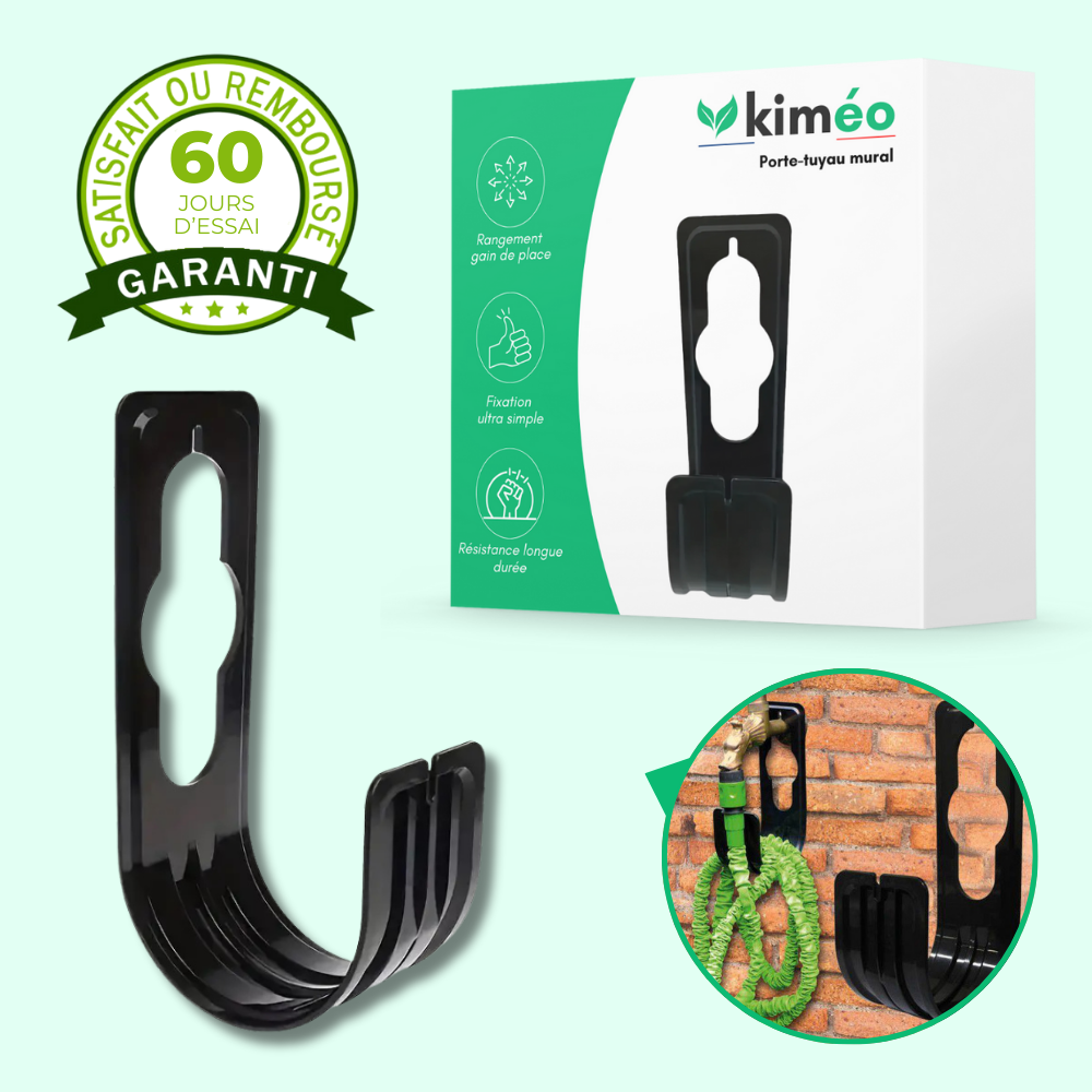 Porte-Tuyau Mural Extensible – Support Robuste pour Tuyau d’Arrosage