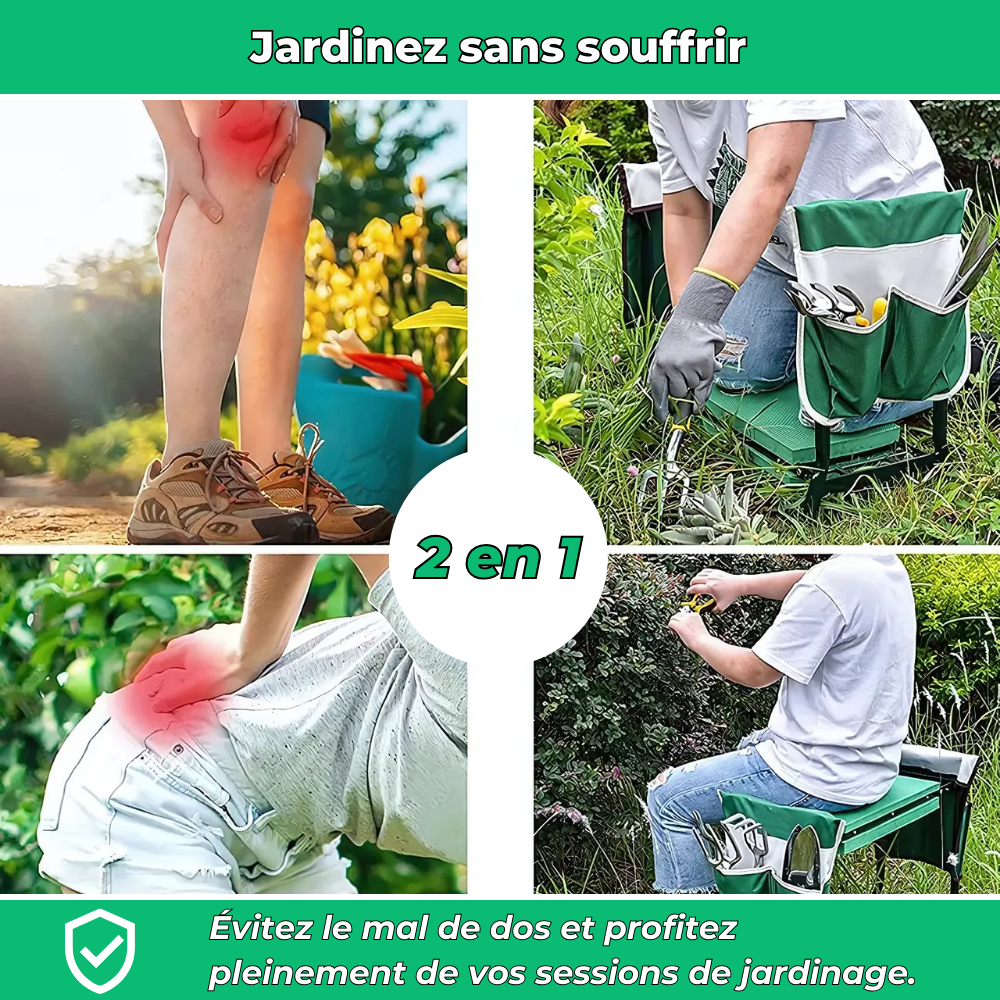 Banc de Jardinage – Travaillez Sans Douleur et Profitez Sans Effort pour Vos Activités de Jardinage