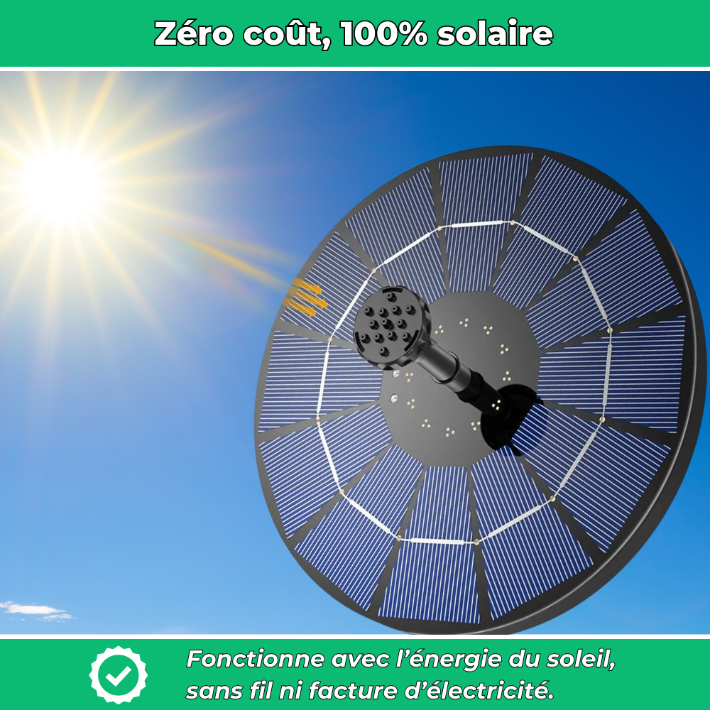 Mini Fontaine Solaire Autonome – Embellit et Dynamise Votre Jardin en un Instant