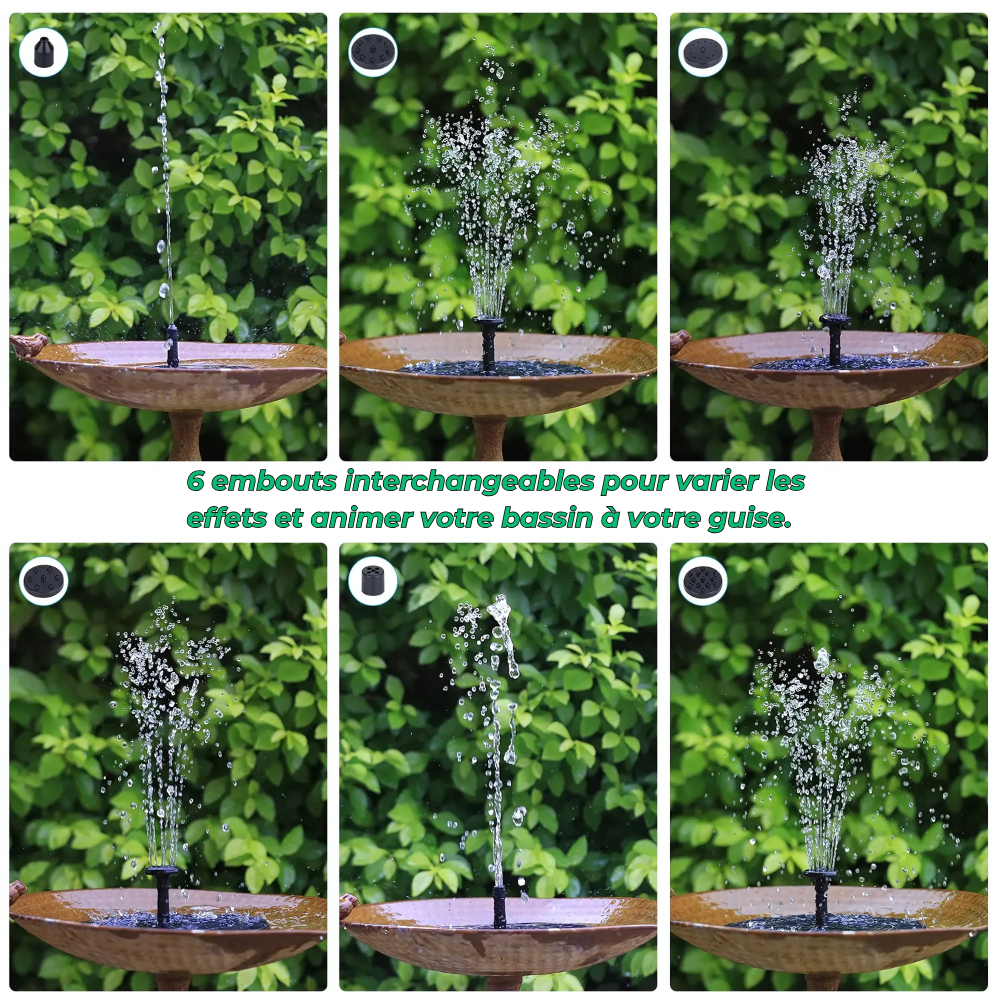 Mini Fontaine Solaire Autonome – Embellit et Dynamise Votre Jardin en un Instant